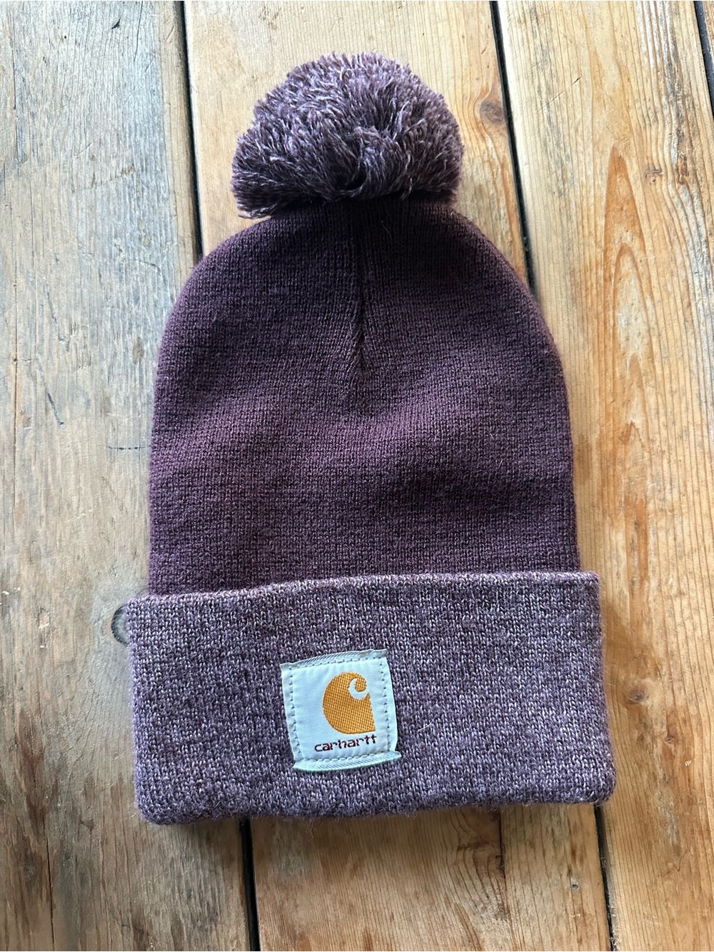 Carhartt Purple Pom Beanie